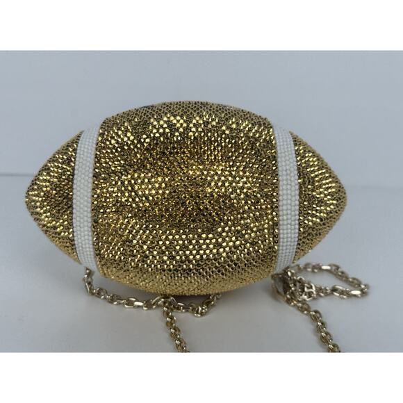 Judith Leiber Couture Crystal Football Minaudiere Clutch Bag - Picture 4 of 16